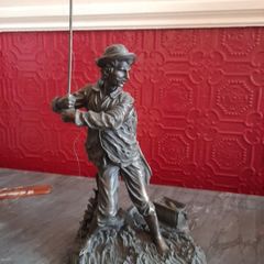 Resin Fisherman Statue