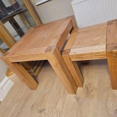 solid oak nest of tables