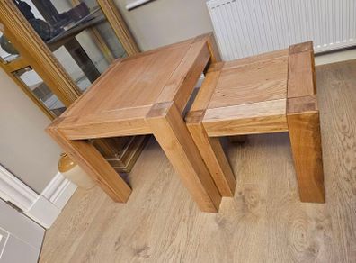 solid oak nest of tables