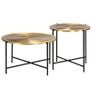 Table Set 2 Pieces Brass-covered MDF Image 2