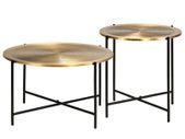Table Set 2 Pieces Brass-covered MDF