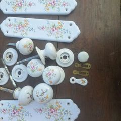 Door knobs, push plates, key hole covers