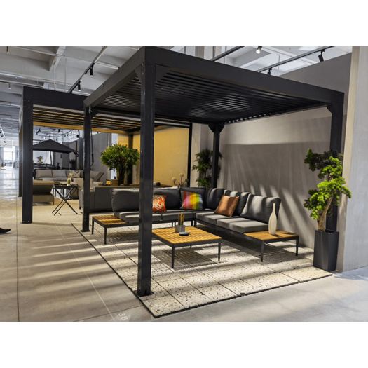 Pergolux 9100 Pergola Grey 3x3x2.4m