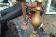 2 brass vases