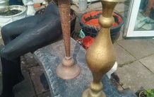 2 brass vases