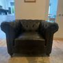 Chesterfield style leather armchair Image 4