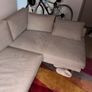 Corner couch L shaped sand colored Image 2