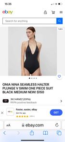 Onia plunge swimsuit bnwt purple colour