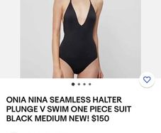 Onia plunge swimsuit bnwt purple colour