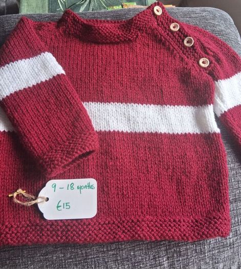 Hand knitted jumpers in county colours