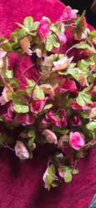 Selection 1 - 2 x  Pink and Peach  Fake Artificial Flowers  Rose  Garland, approx 2.5m long each Wedding Arch