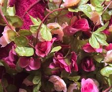 Selection 1 - 2 x  Pink and Peach  Fake Artificial Flowers  Rose  Garland, approx 2.5m long each Wedding Arch