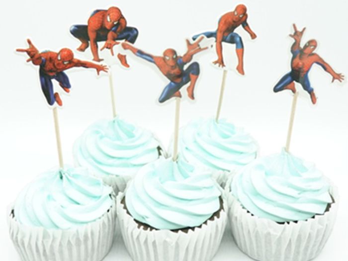 Spider Man Cup Cake Toppers