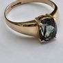 9ct Yellow Gold Mystic Topaz Solitaire Ring Image 6