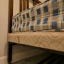 Solid wood double bed, box spring and mattress Image 4