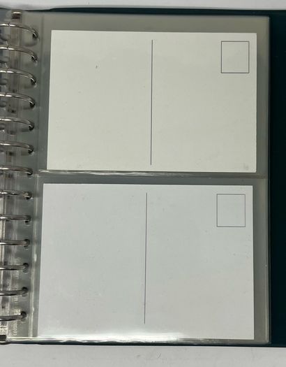 2 X LIndner 13-ring Black padded ring binder made of high quality leatherette material with 15 pages suitable for postcards/ notes/ stock card. Album size 200 x 235 mm.