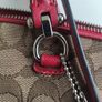 Coach Prairie Satchel Bag 36311 Brown Khaki Red Image 5