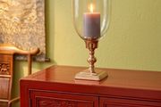 rose gold glass candle holder jar