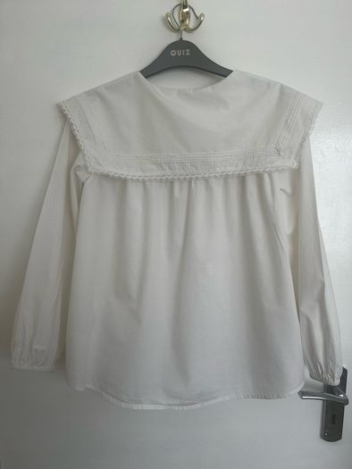 Zara Kids Blouse with Oversized Embroidered Collar Age 11 to 12