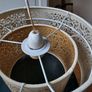 Cream floral laser-cut tiered lampshade Image 3