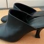 H&M black leather mules - square toe - size 35 (2) Image 2