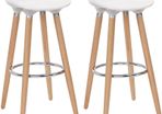 Set of 2 Bar Stools Beech legs - Free Delivery Nationwide