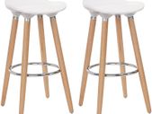 Set of 2 Bar Stools Beech legs - Free Delivery Nationwide