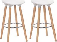 main image for ad Set of 2 Bar Stools Beech legs - Free Delivery Nationwide