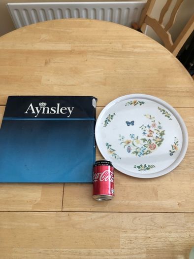 Vintage Aynsley Cottage Garden Round Melamine Tray