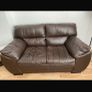 Real Leather Two Seater Sofa Image 3