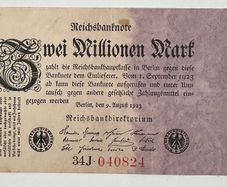 Germany 2 Million Mark 1923 Banknote
