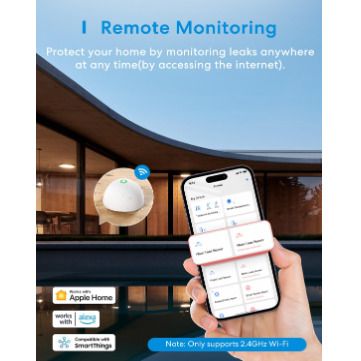 Meross Smart Water Leak Detector Kit - 3 pack + Hub