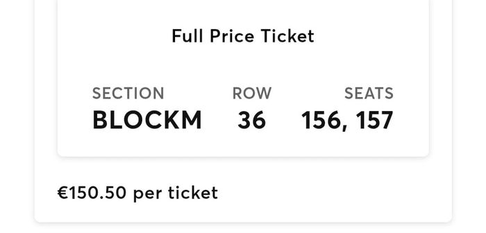 Two Westlife tickets, September 19th, 3 Arena.