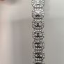 Silver Tone Crystal Bracelet Double C Motif High Quality Heavy Solid 17cm Image 3