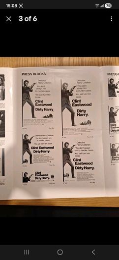 Dirty Harry 1971 Pressbook  Clint Eastwood