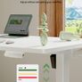 Electric Standing Desk with USB-A Charging Port 140 x 80 cm Height Adjustable Sit Stand 4 Custom Settings 80kg Max Load Stable Lifting Storage Hooks and Cable Management Image 5