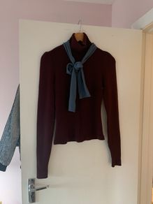 poloneck jumper 100% Marino wool