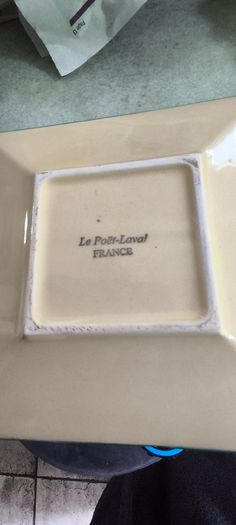 3 different items. No. 1- Mid-Century Porcelain Teapots, Japan, 1960.  95.00 euro. 2- VTG Hand Painted Le Poet Laval France Serving Plate 22.00 euro. 3- Vintage Short Dark Forest Green Ceramic 22.00 euro.