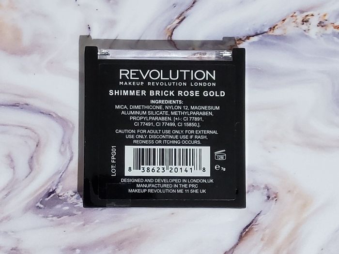 Revolution Shimmer Brick Highlighter - ROSE GOLD - New