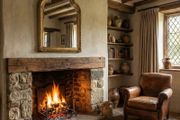 Very nice unusual shaped overmantel