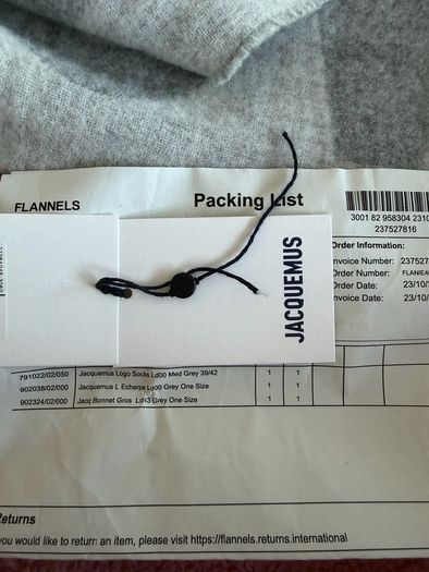 Jacquemus scarf hat and socks deal