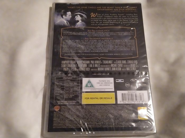 Brand New Casablanca 2 disc Dvd