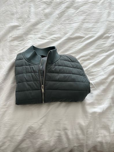 Reiss Hybrid Quilt Jacket in Teal Green
