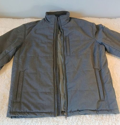 Paul Costelloe Living Men Grey Padded Quilted Jacket - Size XL