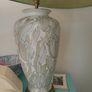 Vintage world map coffee table, two lamps Image 2