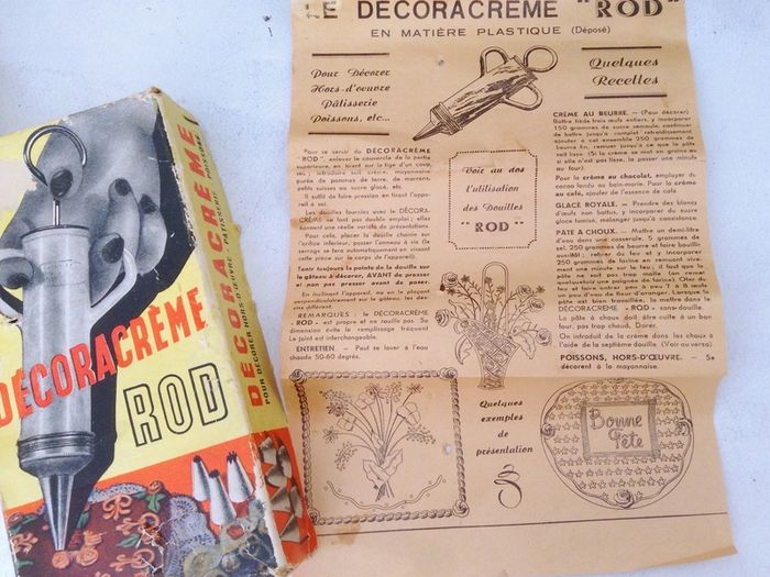 Decoracreme de ROD French vintage 50s Syringe For pastries and more