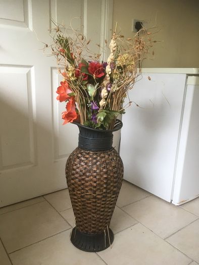 Beautiful Large Vase full of variety of flowers
