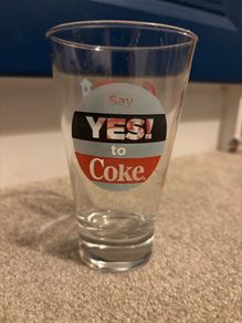 Vintage Say Yes To Coke '86 Coca Cola Glass