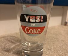 Vintage Say Yes To Coke '86 Coca Cola Glass