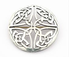 Celtic Shield Knot Silver Brooch